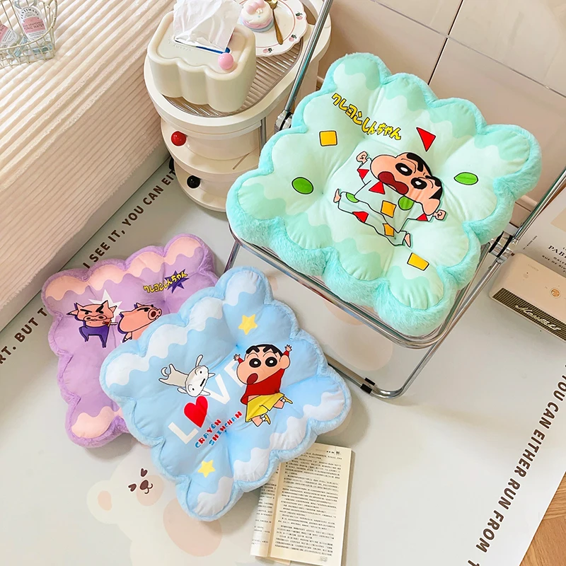 Comodo cuscino per sedile Crayon Shin Chan per pavimento della sedia Cuscino per seduta stampato in stile giapponese addensato Decorazioni per la casa Regali Ragazza