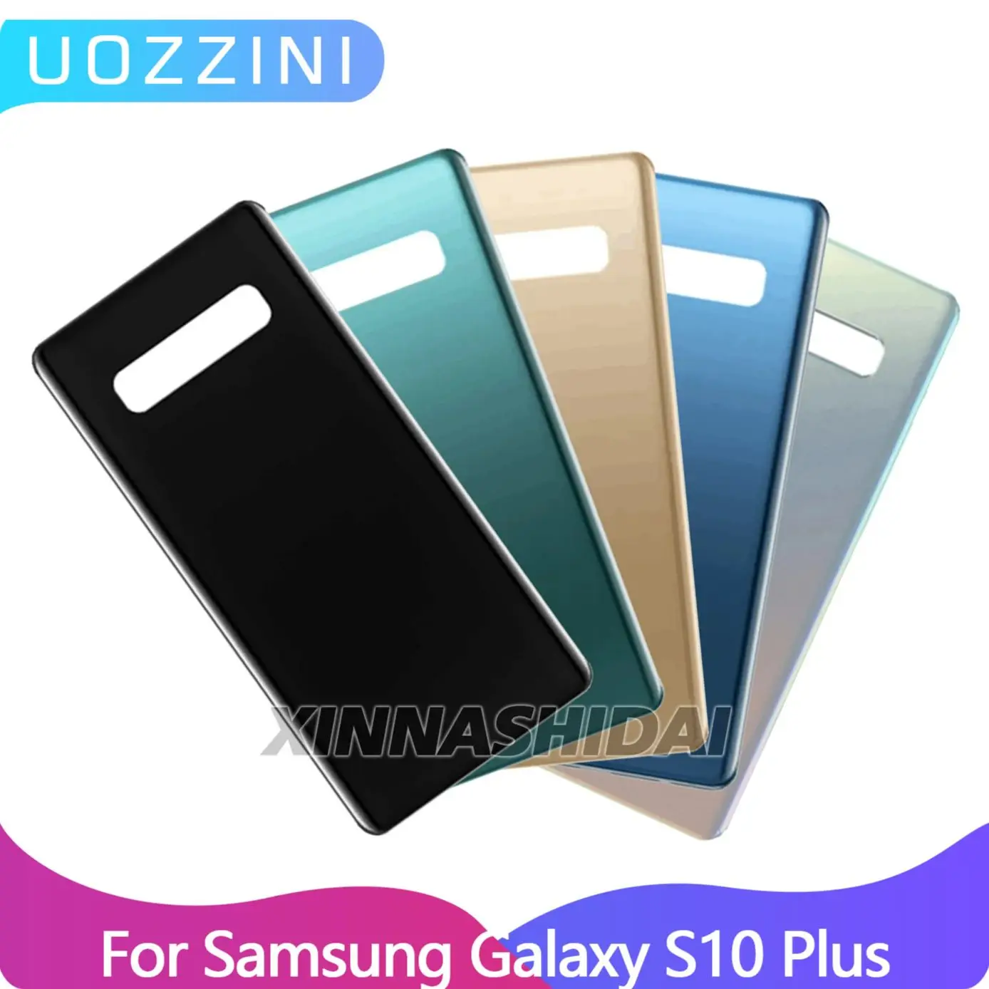 For Samsung Galaxy S10 plus G975 G975F G975W Battery Back Cover Housing Panel With Camera Glass