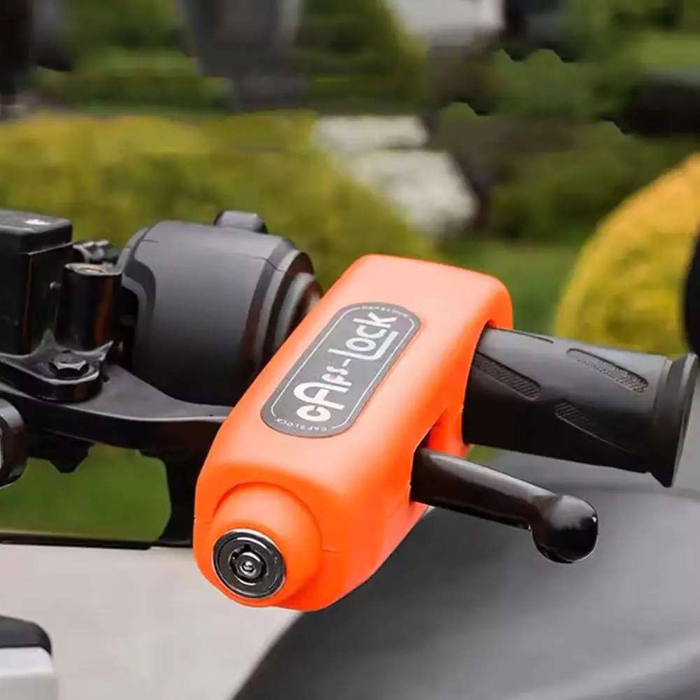 دراجة نارية المقود قفل لا إنذار عالية الدقة قفل الألوان مقاوم للماء الأساسية متعددة بولي كلوريد الفينيل مقاومة للحرارة مكافحة سرقة M4C8 #1
