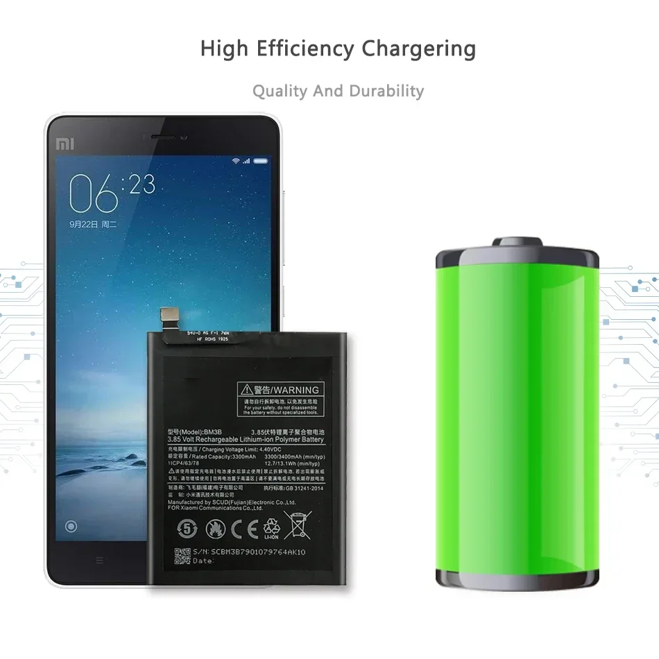 BM3B Mobile Phone Batteries For XIAOMI Mi Mix 2 Mix2 Mix2S MiX 2S Battery For Xiao mi BM 3B 3400mAh Cellphones Portable Battery