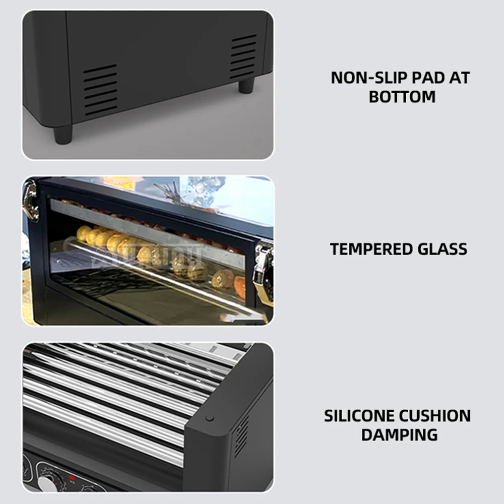 Máquina de salchichas asadas comercial de buena calidad, máquina de salchichas de 7 rodillos de acero inoxidable, fabricante automático de perritos calientes