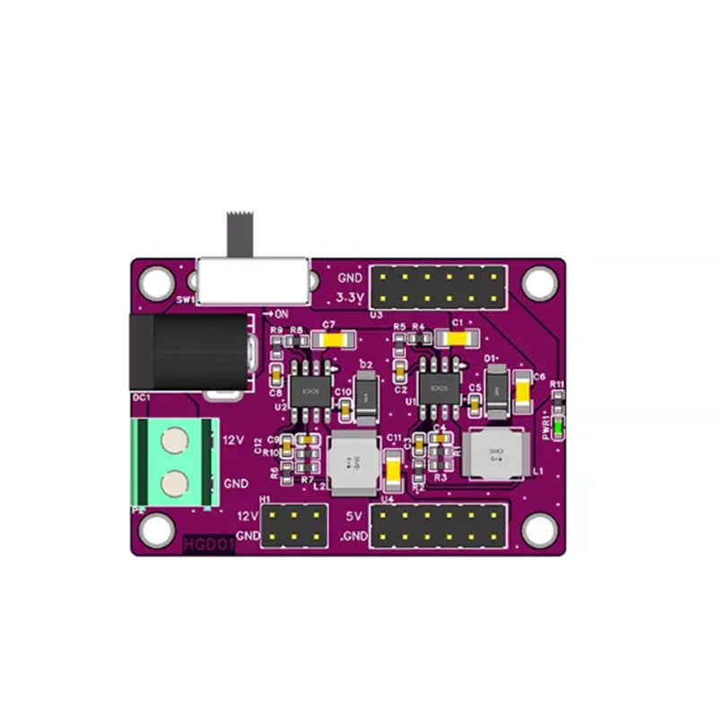 DC-DC 7-28V to 3.3V, 5V, 12V Multi-Output Power Module, Voltage Conversion Module