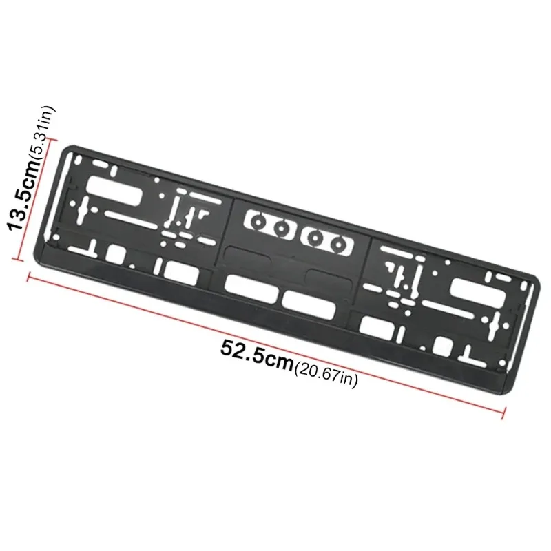 2Pcs Black Car Licence Plate Holder Bracket EU Standard Frame Anti-corrosion Waterproof Mount Auto Accessories Durable Accessory