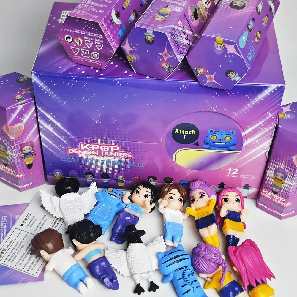 Caja ciega coreana K Pop Demon Hunters, figura de Anime Huntrix, adorno para teléfono Kawaii, bolsa sorpresa misteriosa, regalo coleccionable para fanáticos
