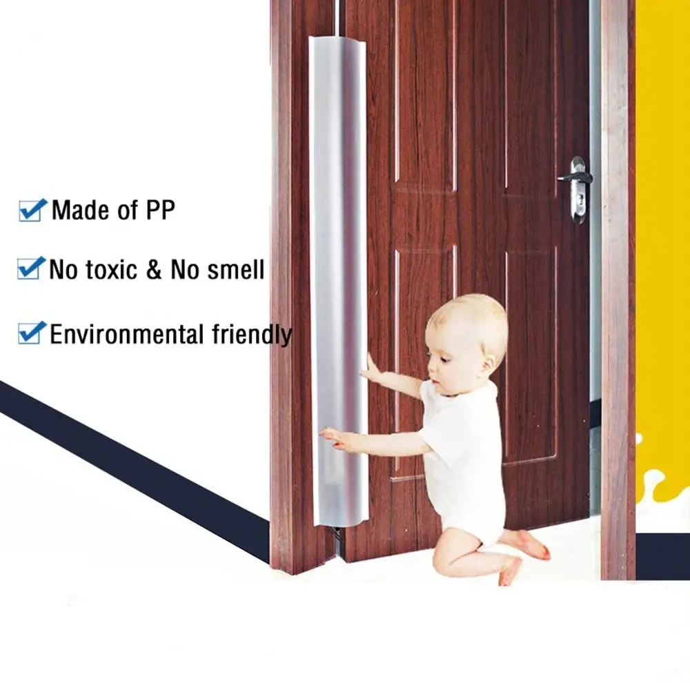 Translucent Finger Pinch Door Guard 120cm Anti-pinch Door Hinge Protector Cover Seamless Safety Door Stopper Kindergarten