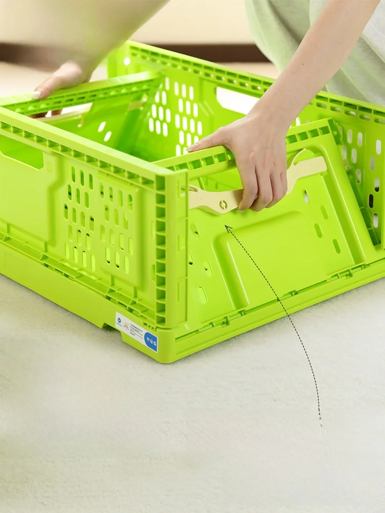 

Lumen Zhujiang Plastic Storage Box Fruit Basket Hollow out Stackable Box Household Organizer Empty Space Utilizer