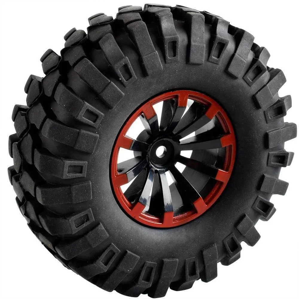 RC 601A-7006L  Rubber 108mm Tires&Wheel 4P For 1:10 D90 Axial Rock Climbing