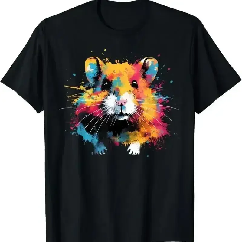 Cool Hamster on colorful painted T Shirt