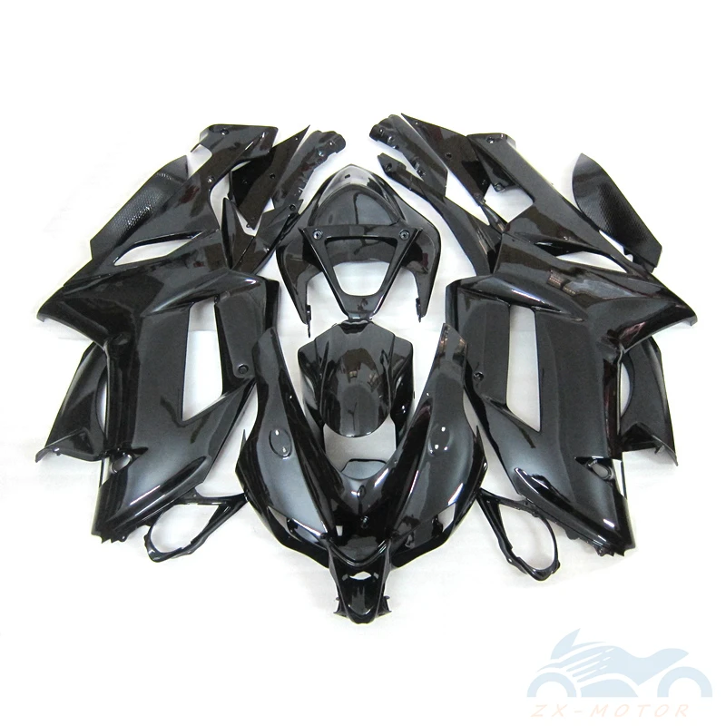 Upgrade Custom Injection Motorcycle Fairing Fit For Kawasaki ZX6R 2007 2008 Matte Black fairings kits ZX6R 07 08 AS12