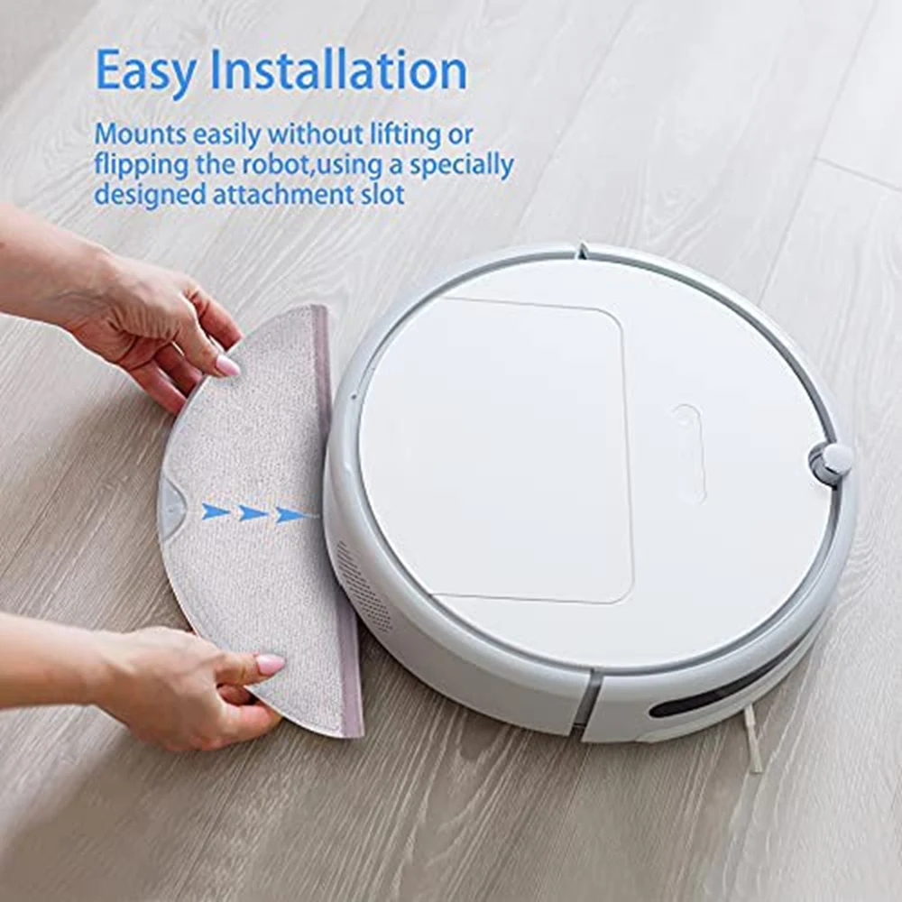 Mop Pad 4 Pack Microfiber Mop Cloth for Roborock S6 S6 Pure S6 MaxV S5 Max S5 Robot Vacuum Cleaner Mop Replacement