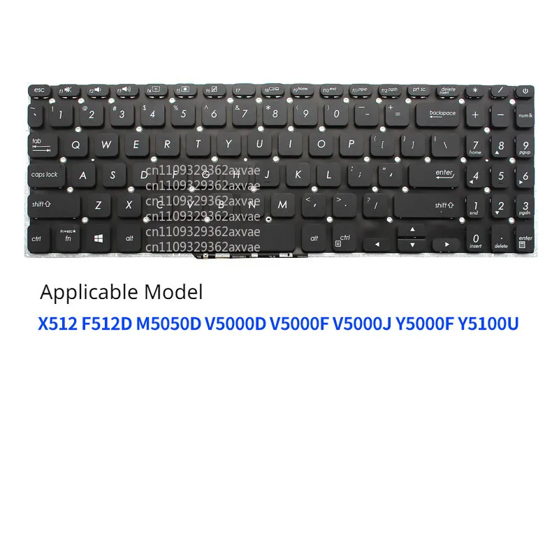 For ASUS X512 F512D Y5100U M5050D Y5000F V5000F D V5000J Notebook Keyboard