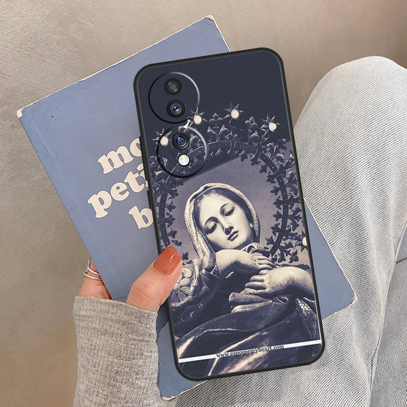 حافظة مريم العذراء كريستيان لهاتف Honor Magic 7 Lite 5 6 Pro لهاتف Honor 200 400 X9c X9b X9a X8a X8b X9 50 70 90