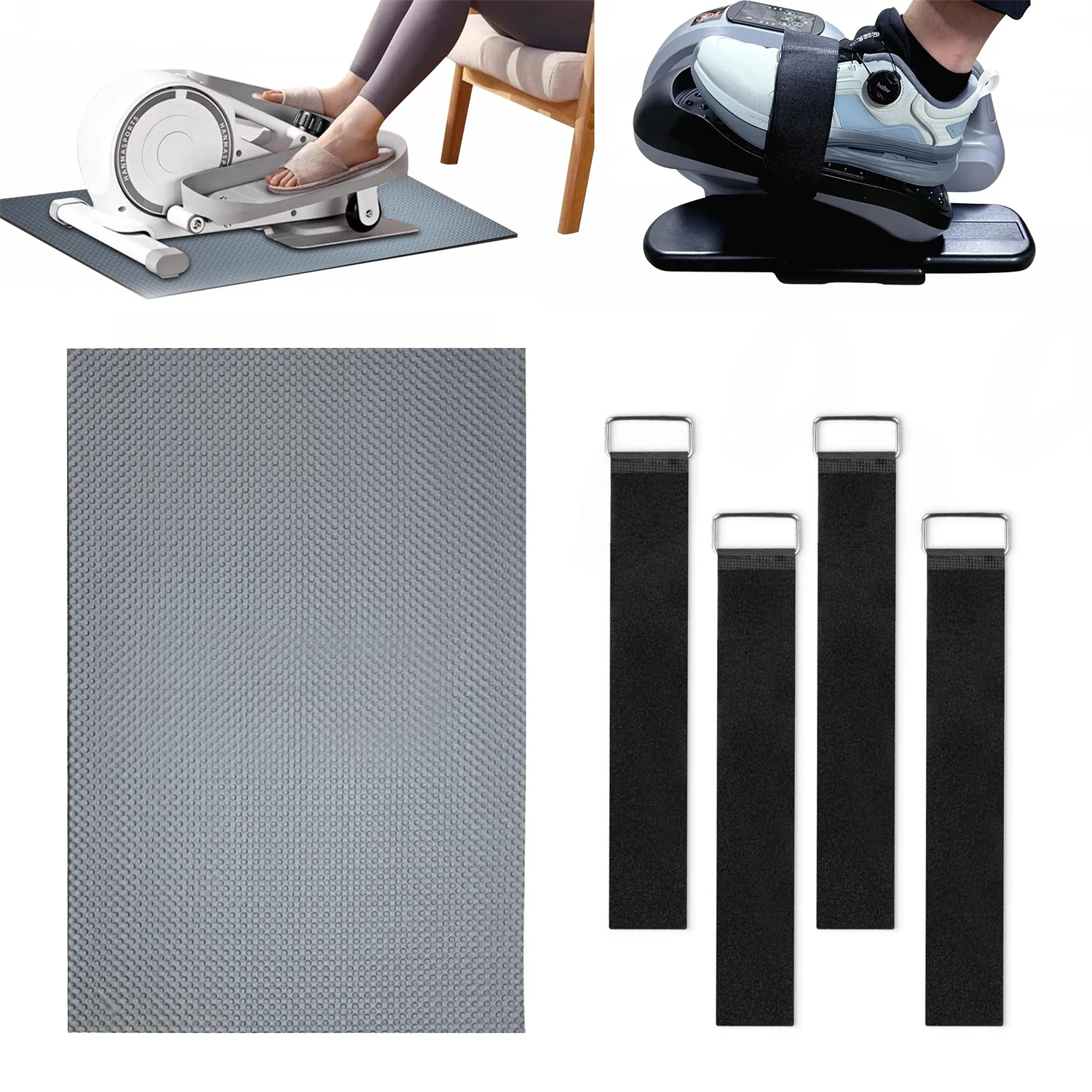 5 قطعة حصيرة تمرين الساق القطع الناقص غير القابلة للانزلاق تنطبق على أداة التجديف البيضاوية تحت المكتب أثناء الجلوس بشكل مثالي للقدم الكهربائية