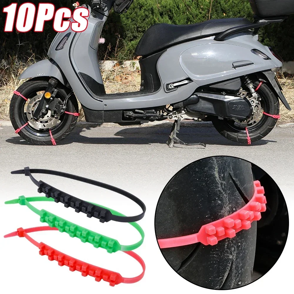 Universal Anti-slip Emergency Snow Chains High-quality Winter Outdoor Reusable Motorcycle Car Bike Wheel Chain Auto Accessories