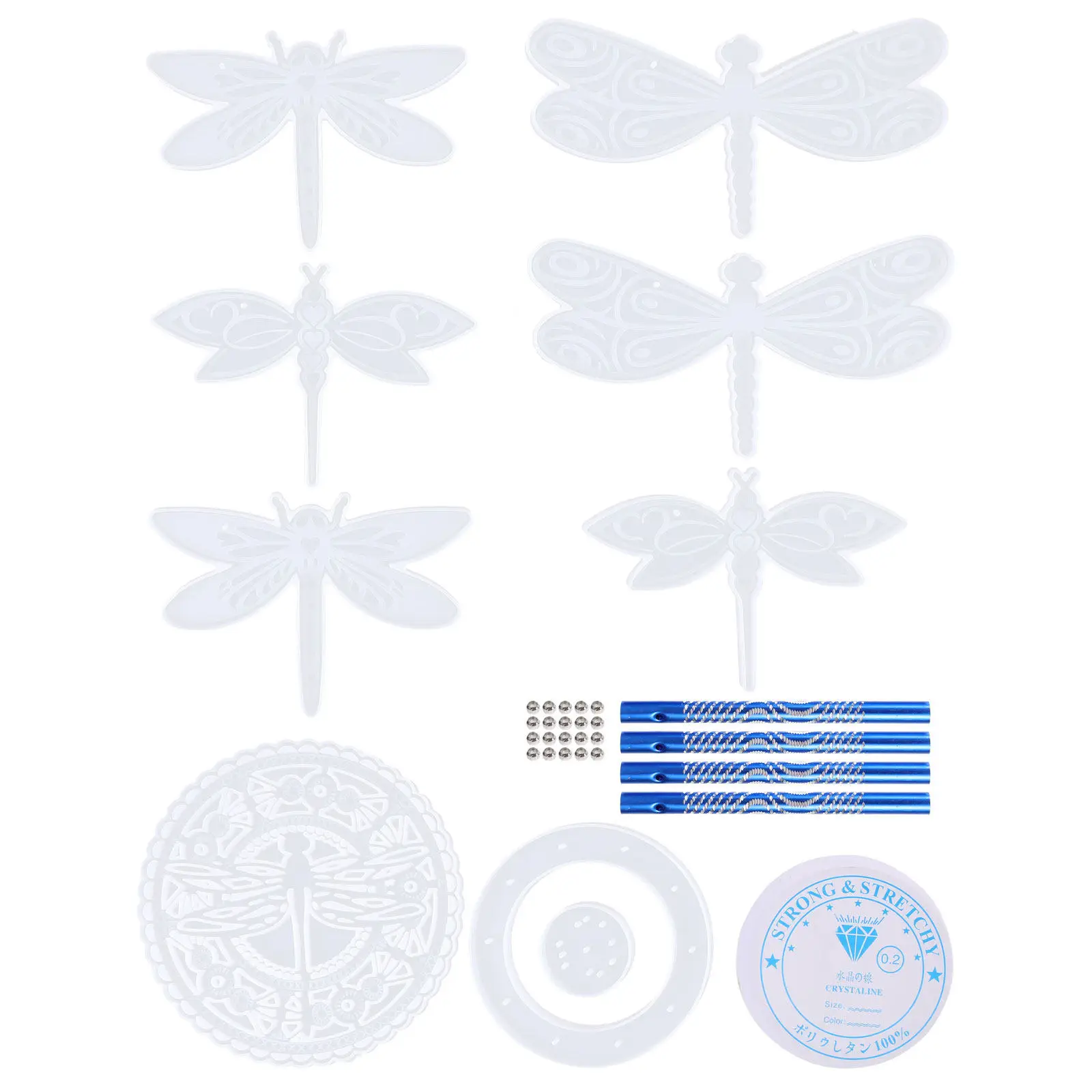 

Набор для творчества: силиконовая форма для подвесок-колокольчиков в виде бабочки и лягушки, для изготовления украшений из эпоксидной смолы, для взрослых