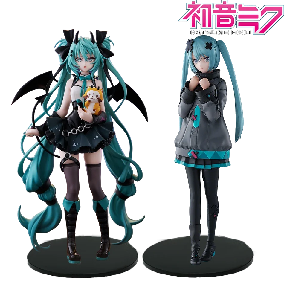 

New Hatsune Miku Anime Figure Kawaii Pvc Model Doll Action Figurals Little Devil Raccoon Collect Ornaments Christmas Toys Gifts