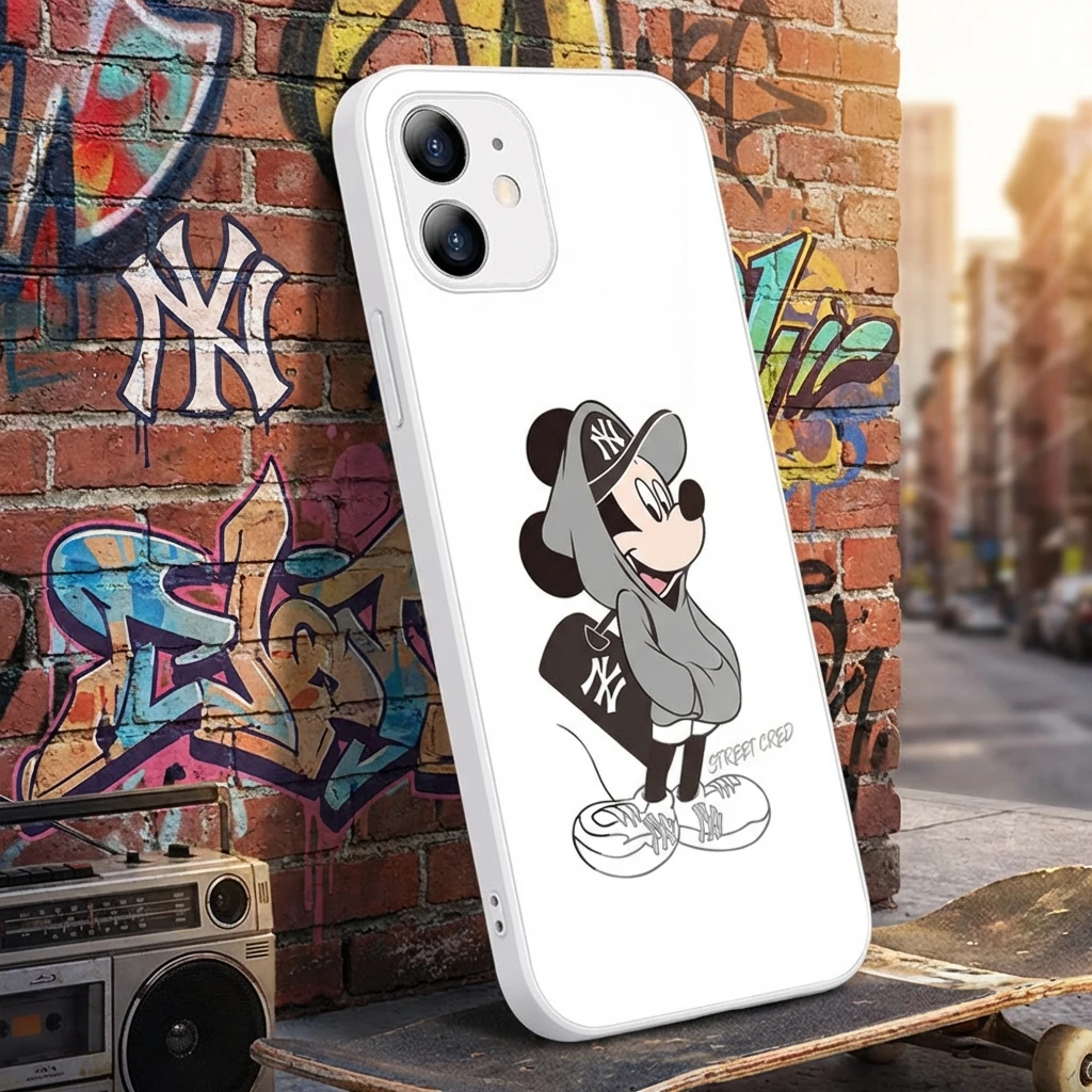 

Чехол для iPhone 15 14 13 12 11 Pro Max XR XS X 8 7 6 Plus SE 2024 с милым Микки Маусом и Минни, мультяшный, мягкий, из ТПУ, гелевый, прозрачный, полностью прозрачный