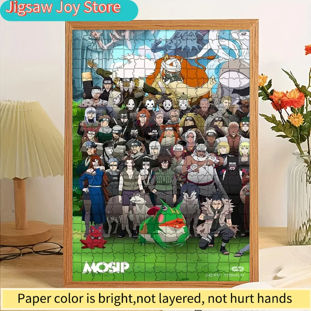 

Naruto Shippuden Konoha Ninja & Tailed Beasts Paper Puzzle, Vibrant Anime Collage Featuring All Leaf Village Shinobi, Summons an