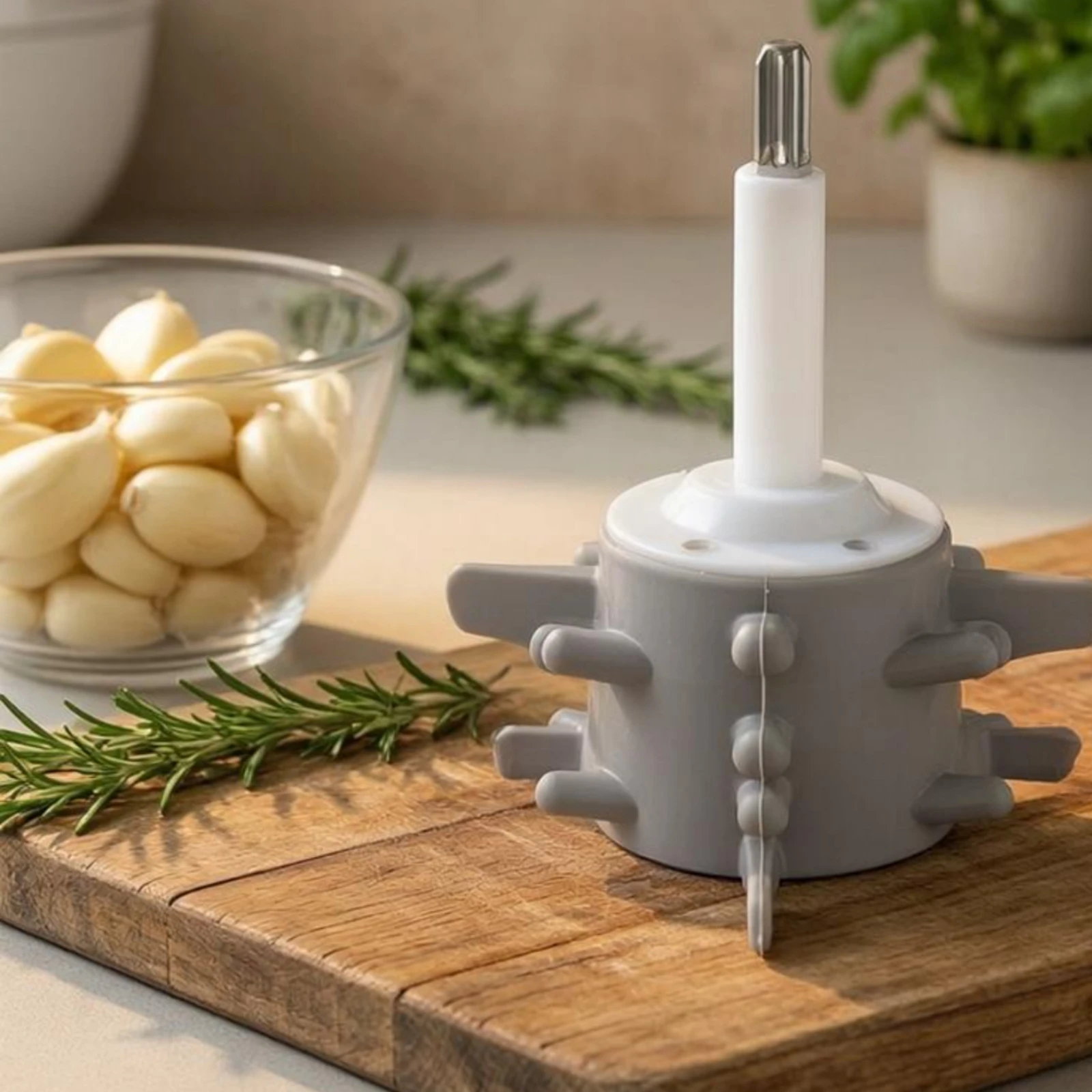 Garlic Peeling Attachment Textured Garlic Grinder Accessory Food Tool Gentle on Cloves Rapid Meal Prep