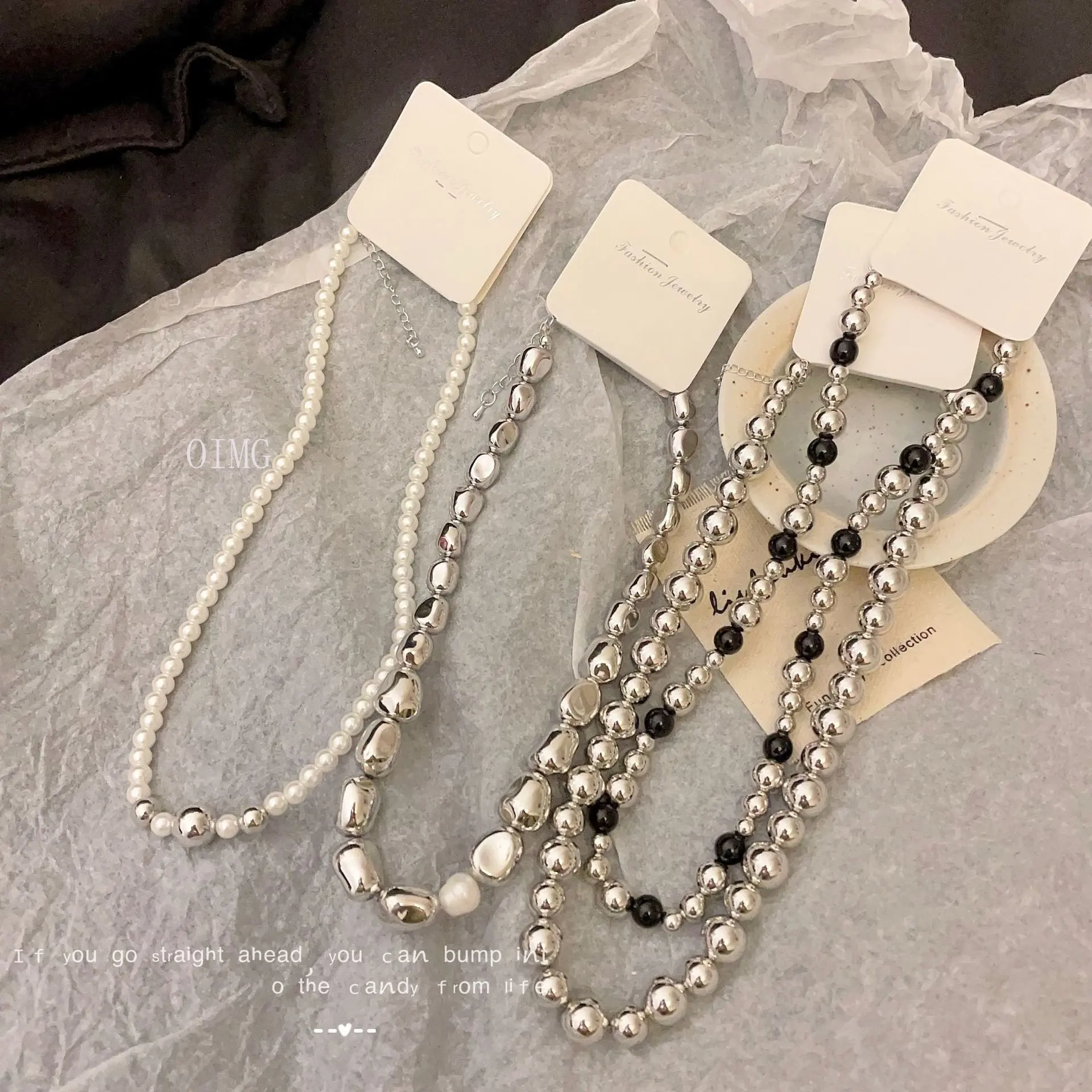 Clavicle Chain Medium Cold Style Necklace Female Design Sense Metal Niche Accessories Ins Necklaces  Gothic