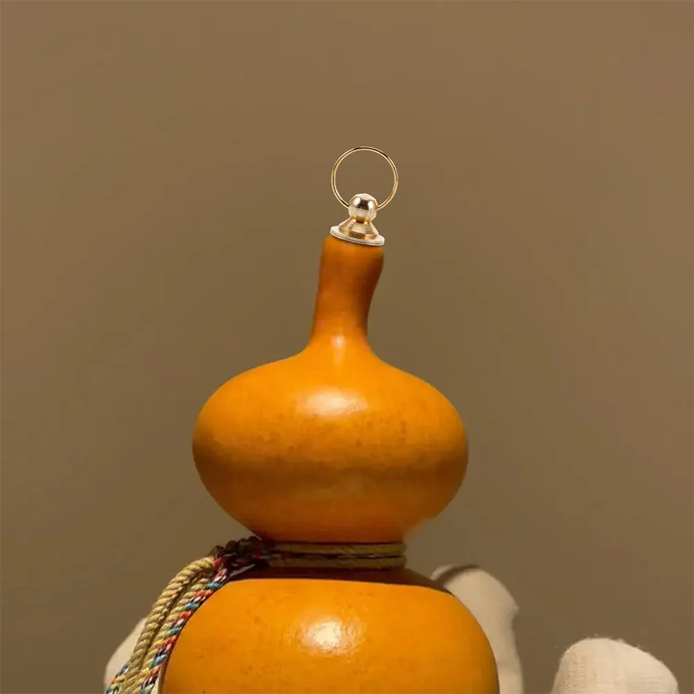 

8Pcs Small Brass Stylish Bottle Gourd Covers Decorative Secure Handcrafted Brass Gourds Bottle Covers for Crafts
