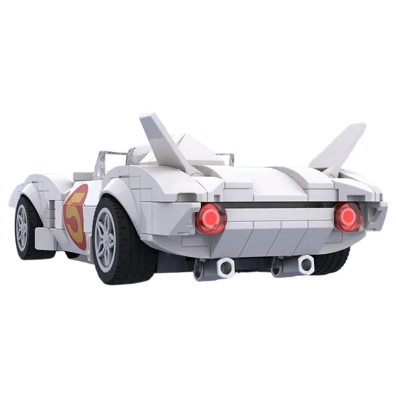 Modelo de coche MOC DIY, juguete educativo creativo para niños, regalo de bloques de construcción, 320 piezas, carreras, 5 Mach, regalo de cumpleaños