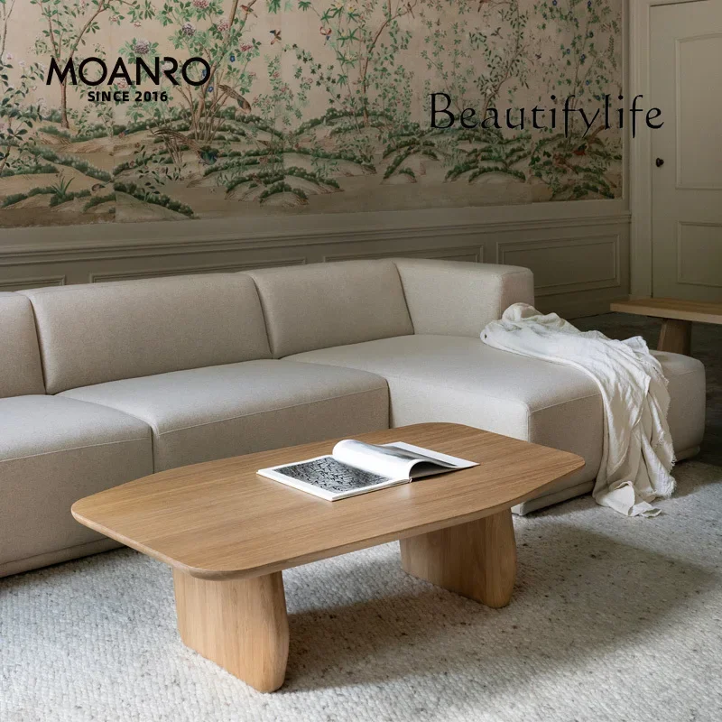 

Solid wood coffee table living room low tea table kang table bay window modern simple household small apartment