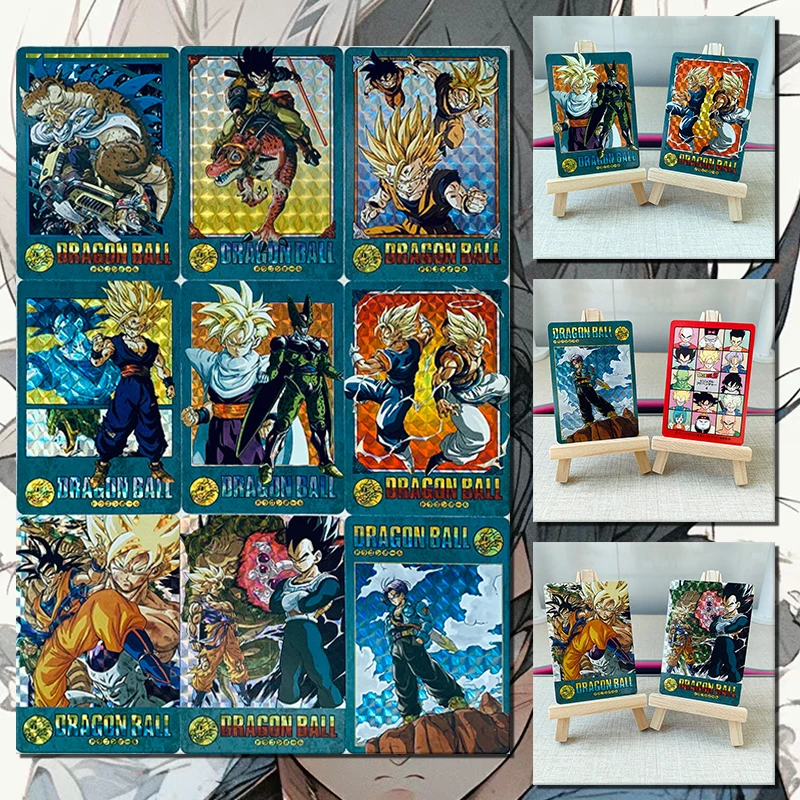 

Anime Dragon Ball Son Goku Cell Torankusu Vegeta IV DIY homemade checkered flashcards Collection Birthday Christmas toys gifts