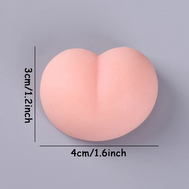 10pcs Squeezable Toy Stretchy Pink Butt Peach Soft Decompression Kids Children Birthday Gift Hand Squeeze Toys Party Supply