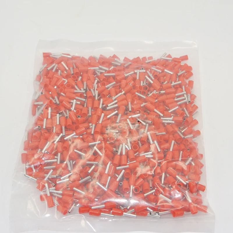 6000pcs E7508 20 AWG 0.75mm2 Insulated Cord End Terminal Wire Ferrules  Red Green Yellow Blue White Black