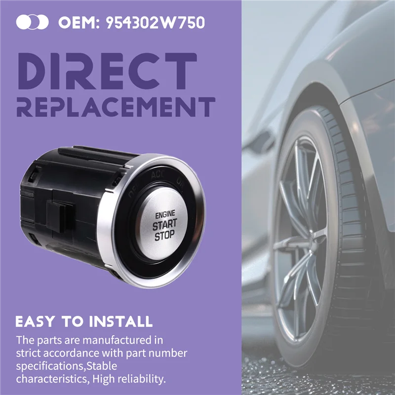 

A02Q-954302W750 Engine Start Stop Button Switch One Click Start Switch For Hyundai Santafe Grand Santafe Ix45