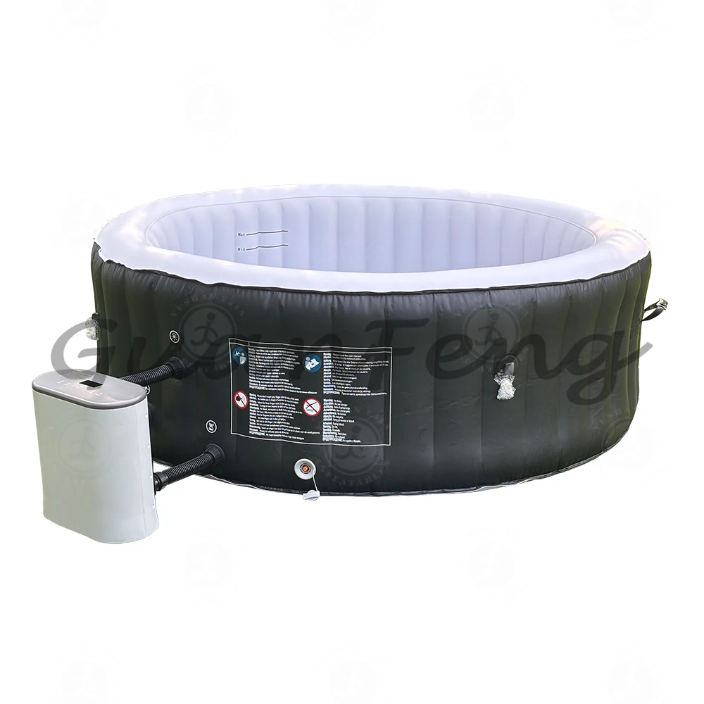 Para fiesta familiar en el patio trasero, bañera de Spa inflable para 4-6 personas, piscina de Spa al aire libre Jacuzzi con luces LED