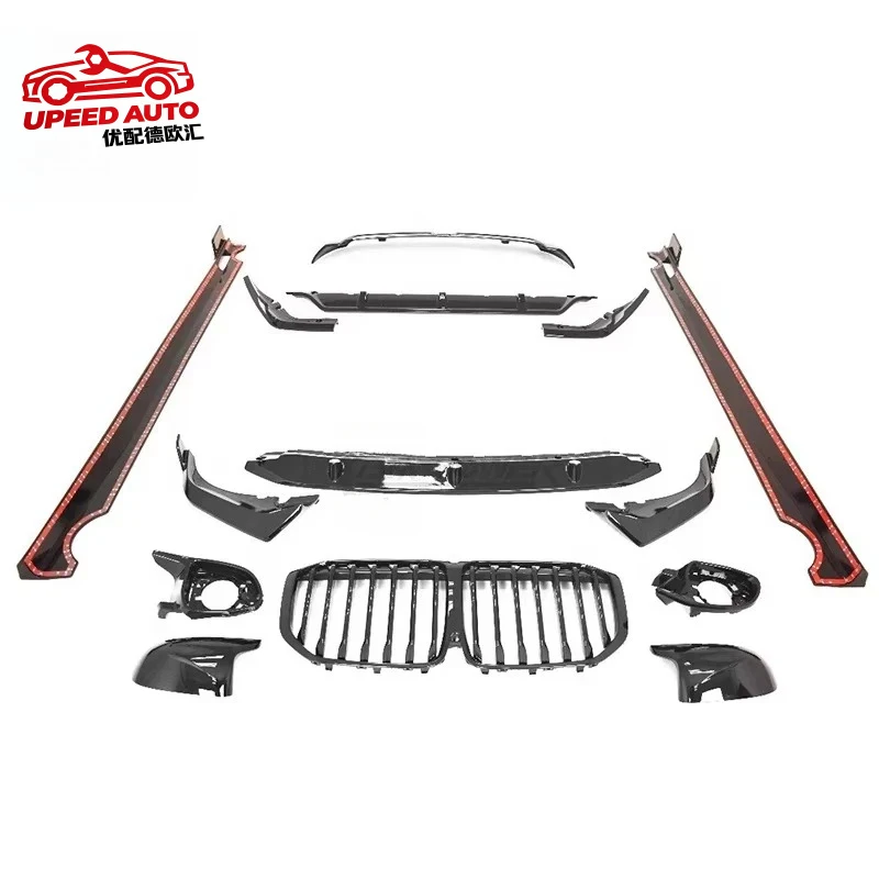 Suitable for STLF 20 Year up X7 G07 Bumper Lip Rear Diffuser Side Skirts Front Grille Mirror Covers Upgrade to G07 MBM Body Kits