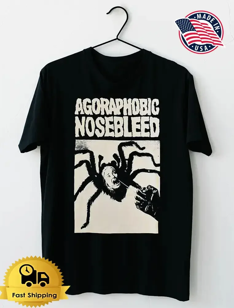 Agoraphobic Nosebleed American Grindcore Band Spider T-Shirt S-5XL HK9387