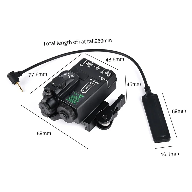 All Metel DBAL Mini Laser No Light Mode DBAL A2 Tactical IR Laser Signal Hunting Rifle Gun Lgihts Aim Airsoft Accsesories