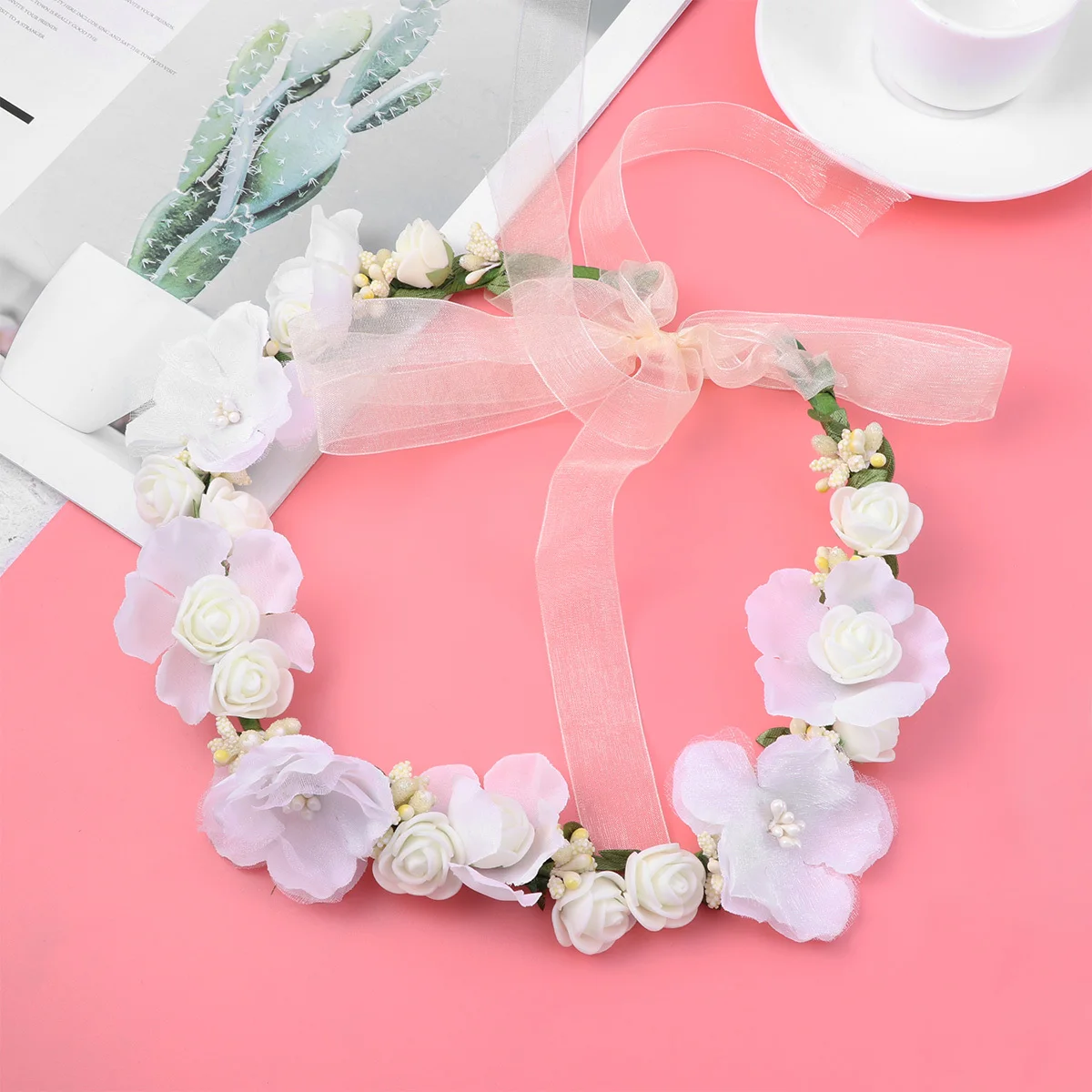 

Floral Headband Garland Bridal Headwear Crown for Festivals Weddings Photo Shoots Delicate and Stylish