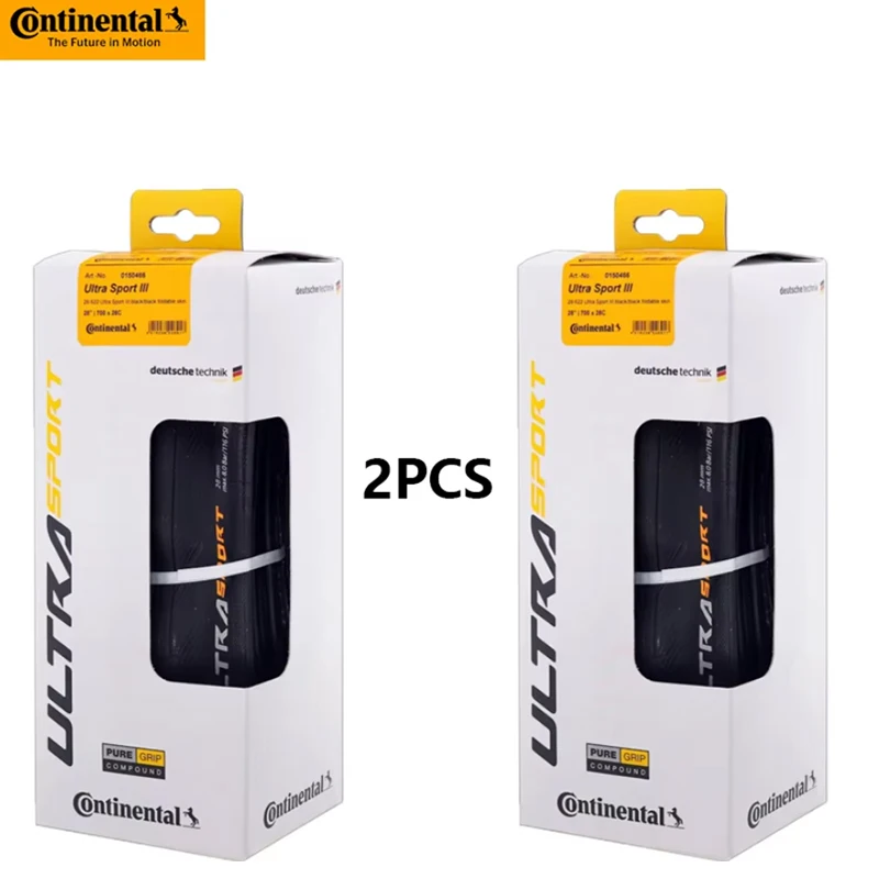 Continental ULTRA SPORT III Original Anti-Pannen-Straßenreifen in Wettkampfqualität, faltbarer Straßenreifen für Anfängertraining, 700 x 23/25/28 °C