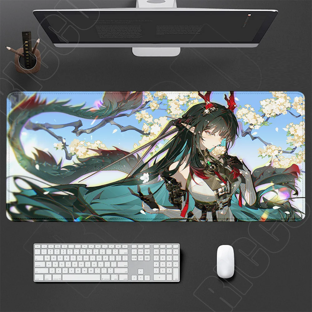 Neues Arknights Endfield Zhuang Fangyi HD-Mauspad XXL, großes, süßes Anime-Tastaturpad für Gamer, Kawaii-Girl-Gaming-Schreibtischunterlage zum Schutz des Teppichs – Detail 25