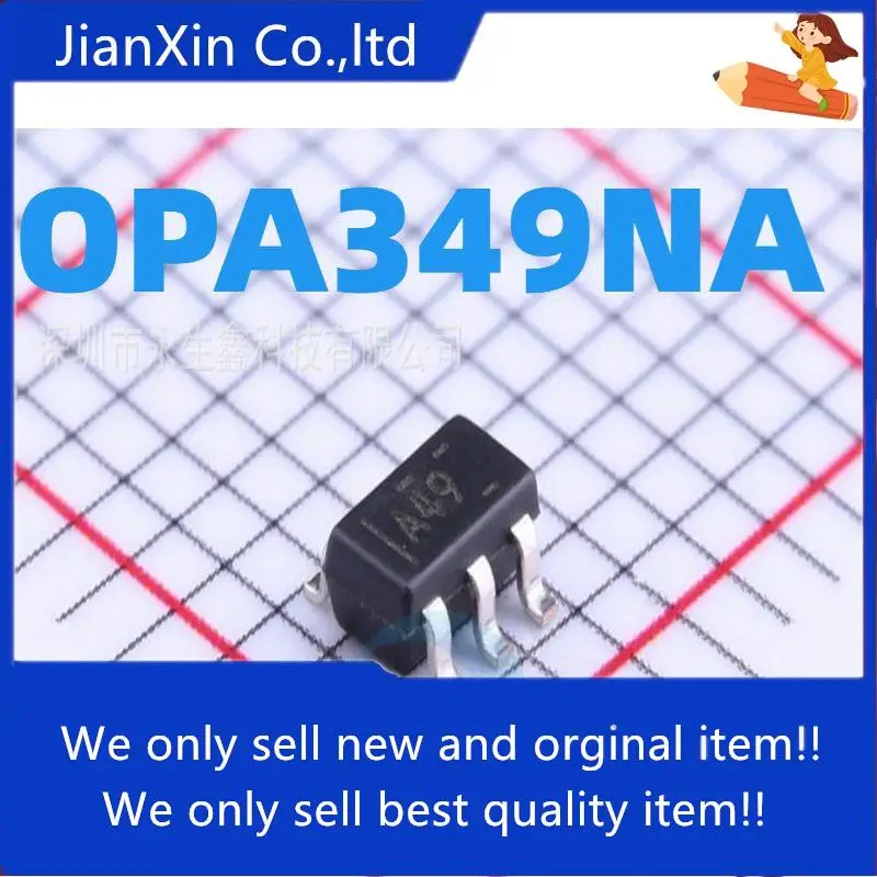 

10pcs orginal new Low power op amp OPA349NA/3K silk screen A49 SOT-23-5 supply