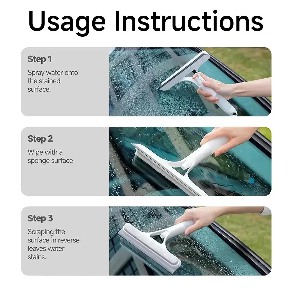 3‑In‑1 Multifunctional Window Cleaner, All‑in‑One Spray‑Scrub‑Squeegee Glass Wiper, Practical Household Cleaning Tool for Mirror, Shower Screen and Car Windows image 2