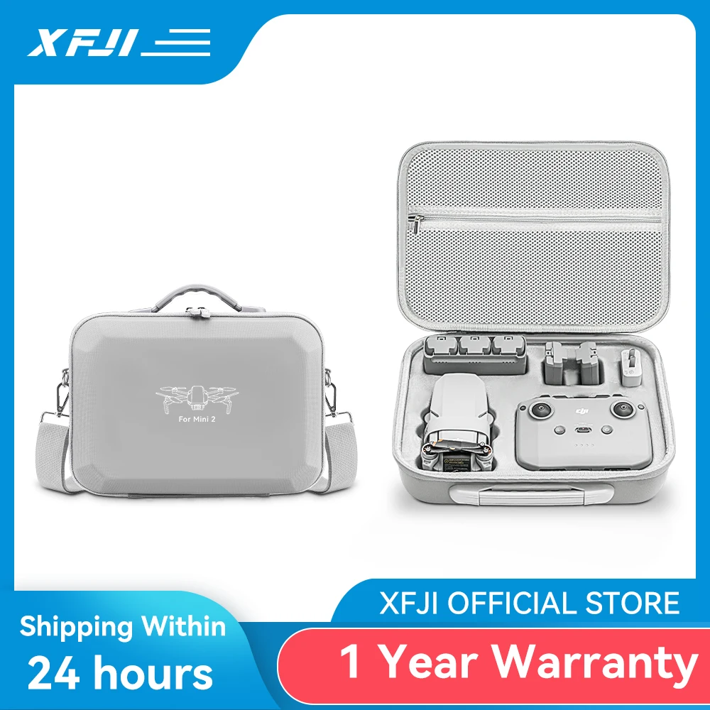 

XFJI Storage Bag Waterproof Carrying Case PU Leather All-in-one Suitcase RC-N1 Controller Box for DJI Mini 4K Drones Accessories