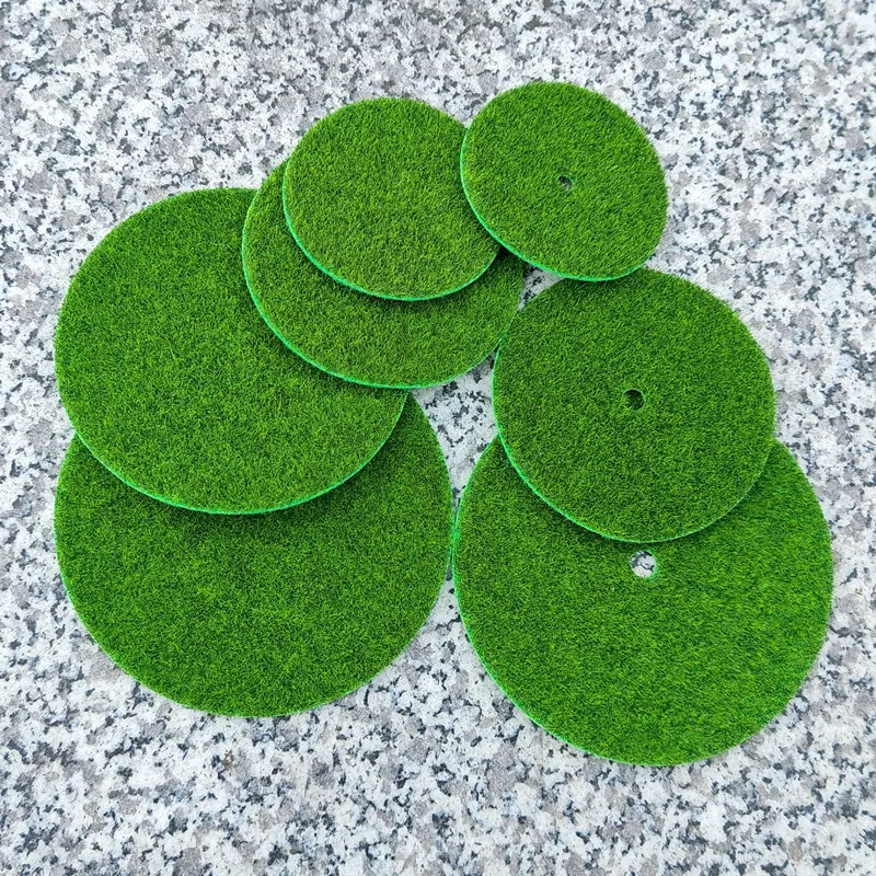 

Dia 2.5CM-10CM Round Mini Artificial Grass Mat Lawn for Micro Fairy Garden Decor Materials Outdoor Sand Table Turf Kits 10PCS