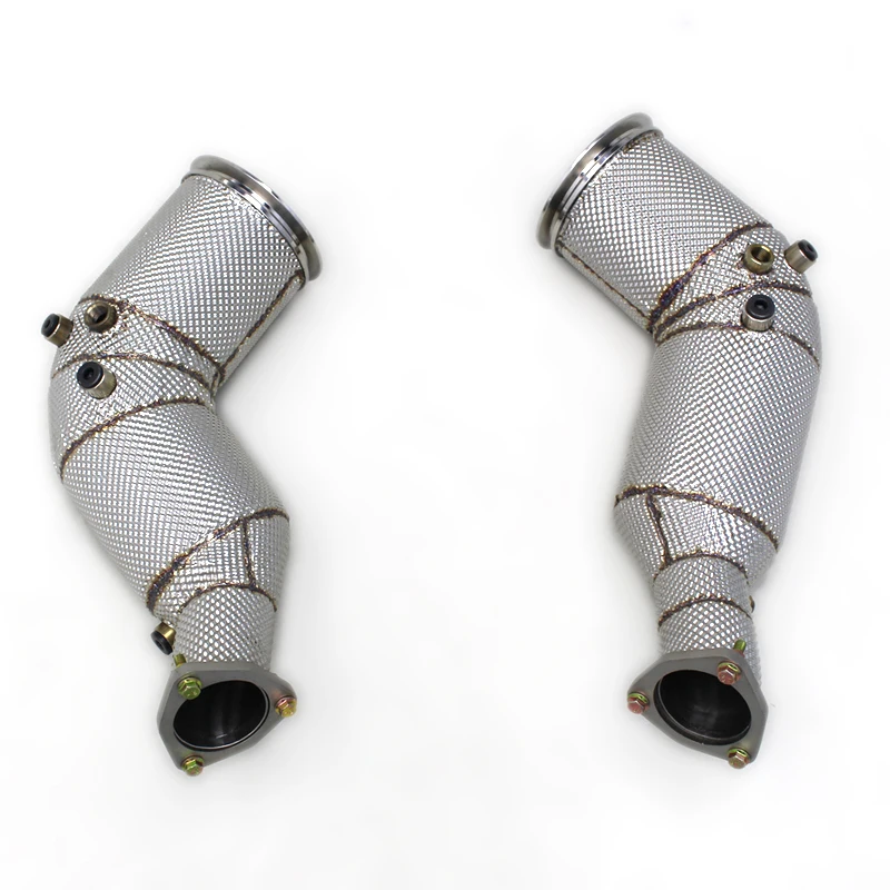 Custom Exhaust Header Downpipe For Audi S8 D5 4.0T 2020-2024 Auto Car Parts Straight Heat Shield Free Flow Pipe Exhaust System