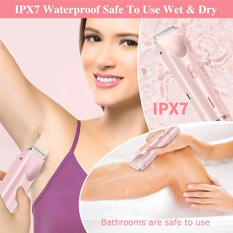 ماكينة حلاقة كهربائية بدون ألم للنساء، مزيل شعر اللحية، ماكينة تشذيب شعر الجسم، مزيل شعر الوجه للنساء