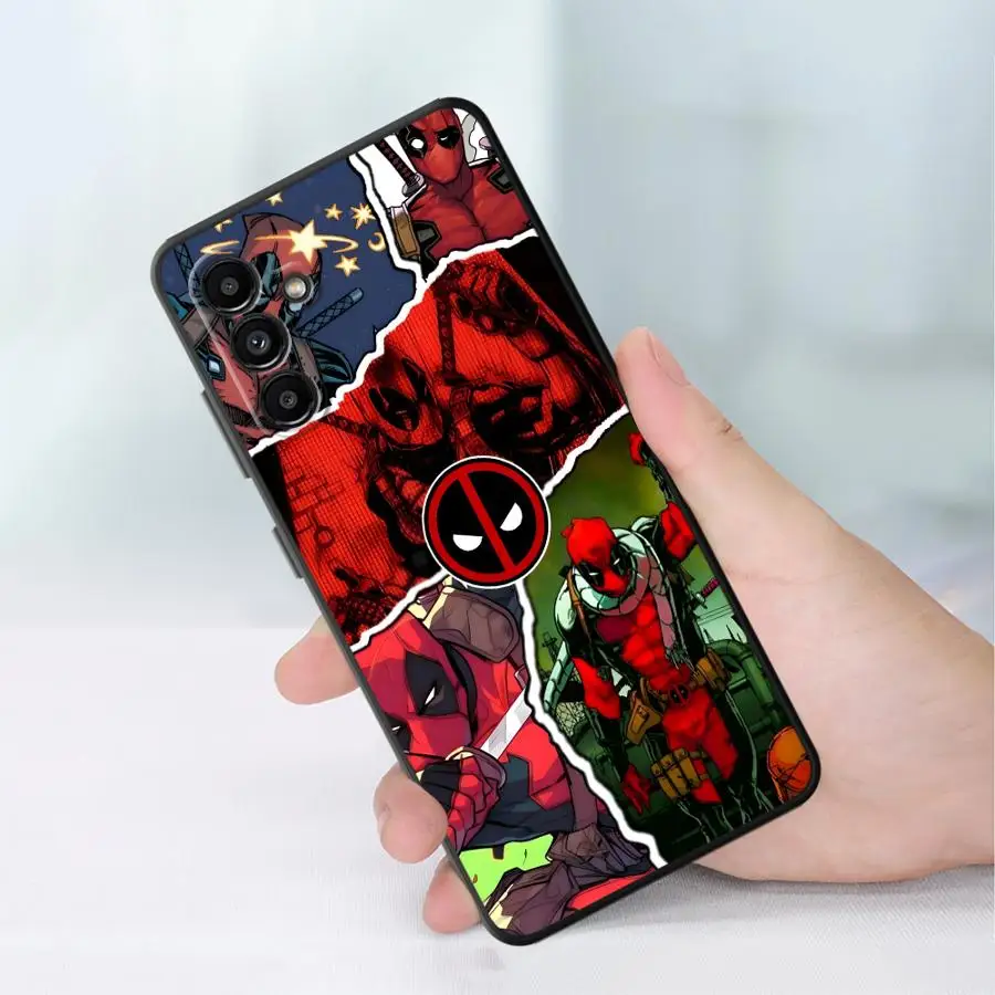 Custodia per Samsung Galaxy A35 A72 A24 A35 A32 A52 A55 A25 A23 A73 A54 A53 A22 A56 A33 A25 Nero Custodia morbida per telefono Marvel Clever