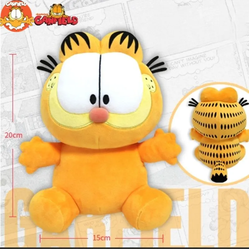 Garfield Boneca De Pelúcia Chaveiro, Cartoon Anime Filme Pelúcia Peluche para Sacos Decoração, Aniversário e Presente de Natal, Original, Kawaii