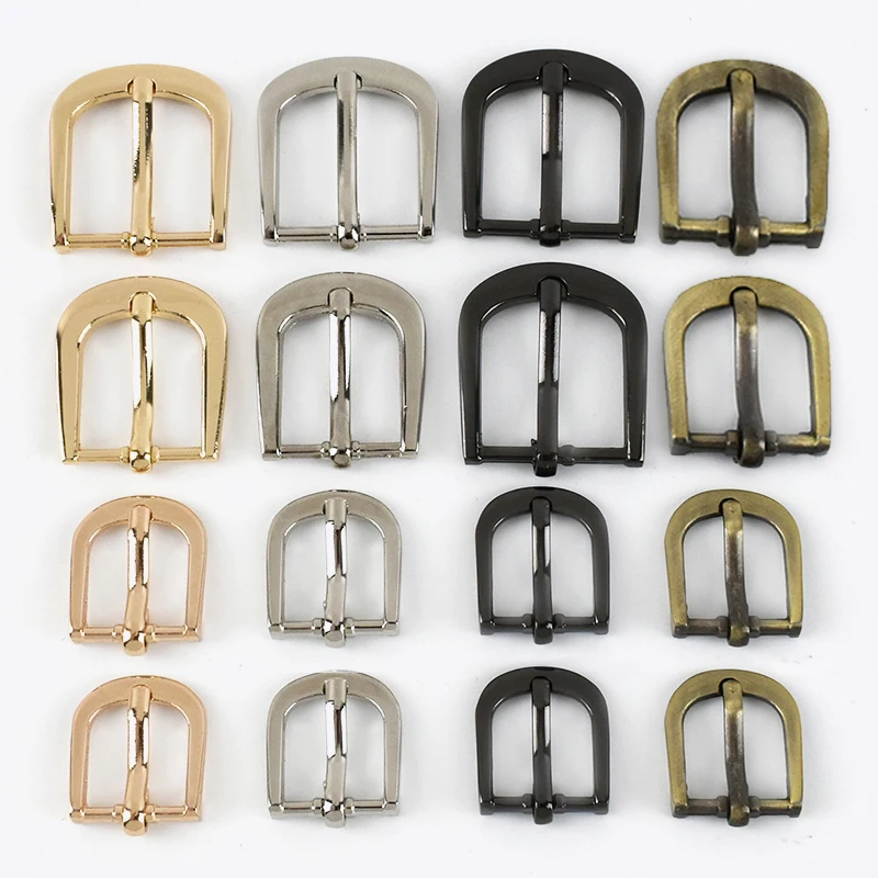 5/10Pcs Meetee Metal Pin Buckles 12-38mm Belt Adjustable Clasp for Sewing Strap Bag Webbing Tape Shoes Hook Decoration Accessory