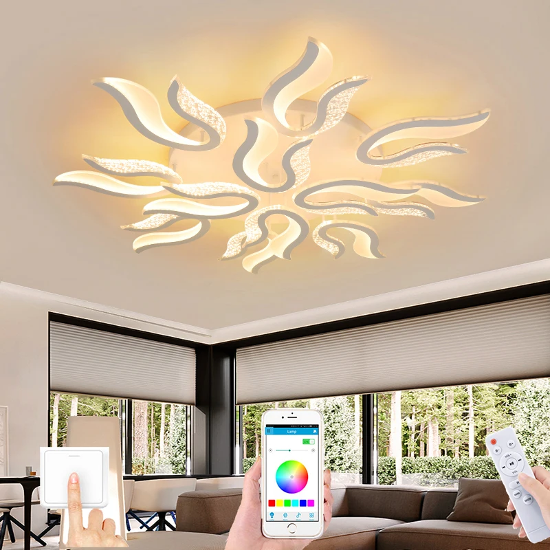 

Modern LED ceiling lights living room bedroom luster de plafond moderne fixture plafonnier white black LED ceiling lamp
