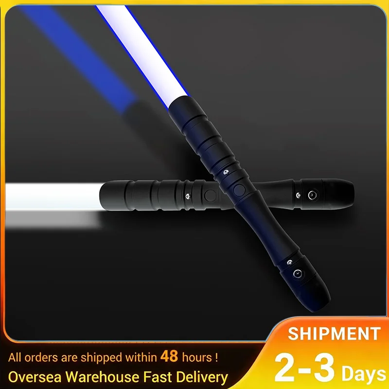 

92cm Dual Lightsaber Set (Black Hilt, Blue & White Blade), 4 Sounds, Detachable, Loud, Gift for Adults & Kids | Holiday Sale