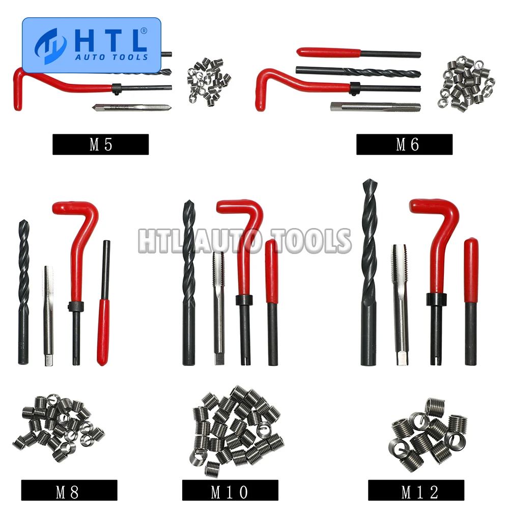 131 Pcs Engine Block Restoring Damaged Thread Repair Tool Kit M5 M6 M8 M10 M12 Professional